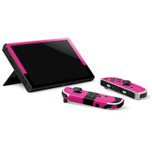 Black and Pink Arrows Nintendo Switch OLED (2021) Skin