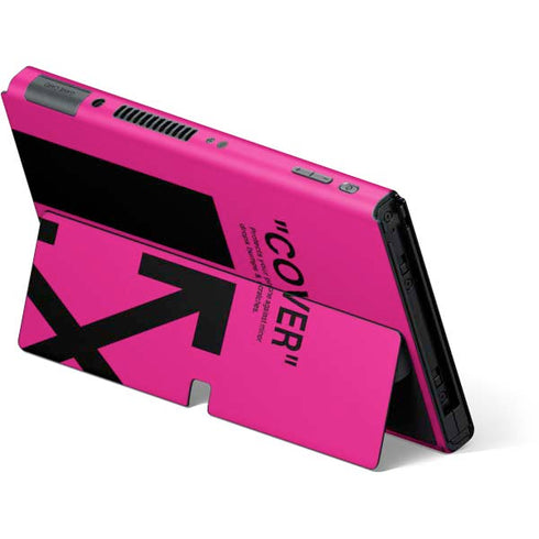 Black and Pink Arrows Nintendo Switch OLED (2021) Skin