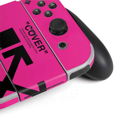 Black and Pink Arrows Nintendo Switch OLED (2021) Skin