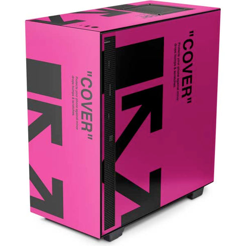 Black and Pink Arrows NZXT H510 Compact ATX Mid-Tower Case Skin