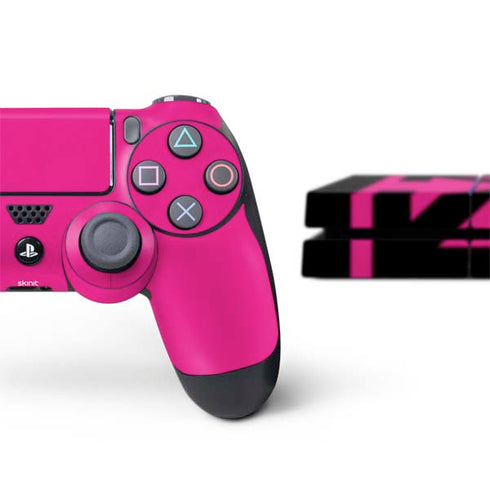 Black and Pink Arrows PS4 Console and Controller Bundle Skin
