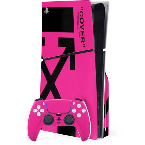 Black and Pink Arrows PS5 Slim Disk Bundle Skin