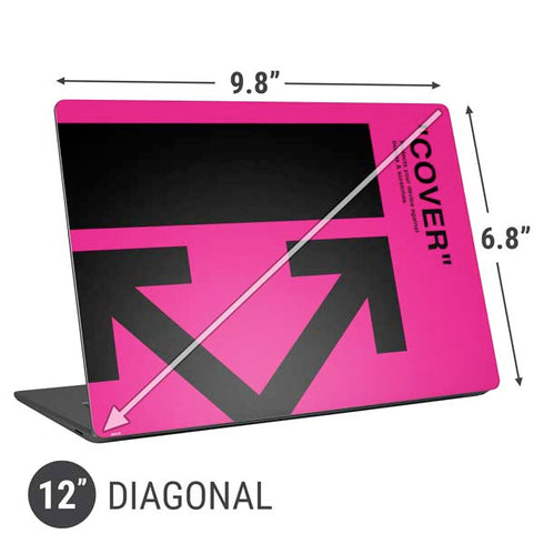 Black and Pink Arrows Universal Laptop 12in (9.8 x 6.8in) Skin