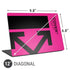 Black and Pink Arrows Universal Laptop 12in (9.8 x 6.8in) Skin