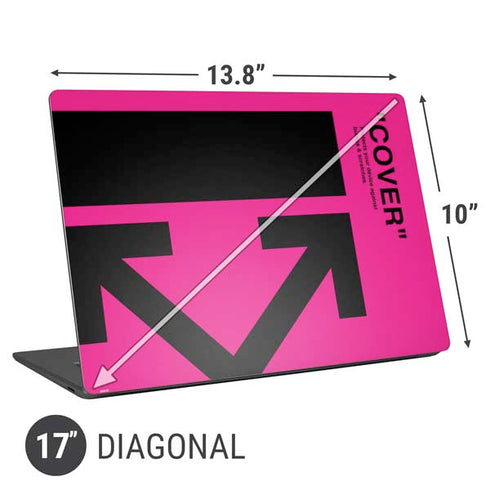 Black and Pink Arrows Universal Laptop 17in (13.8 x 10in) Skin