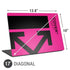 Black and Pink Arrows Universal Laptop 17in (13.8 x 10in) Skin