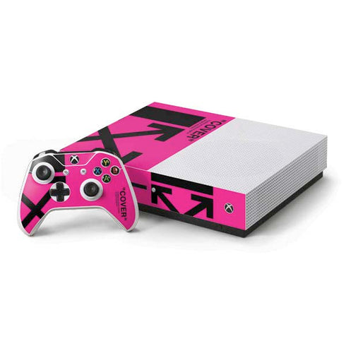 Black and Pink Arrows Xbox One S Console and Controller Bundle Skin