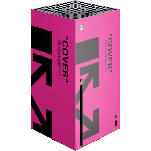Black and Pink Arrows Xbox Series X Console Skin
