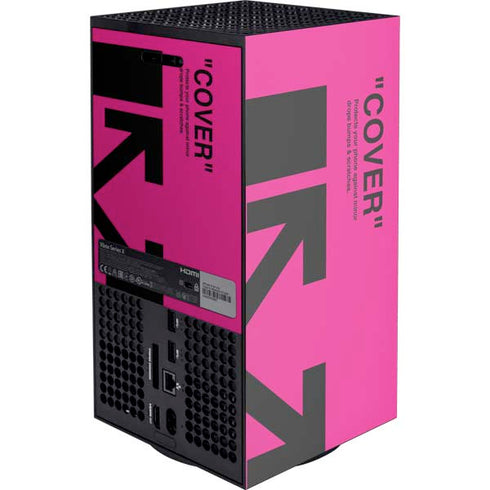 Black and Pink Arrows Xbox Series X Console Skin