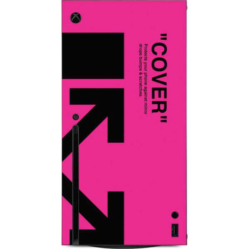 Black and Pink Arrows Xbox Series X Console Skin