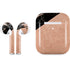 Black and Rose Gold Marble Split Apple AirPods 2 Skin