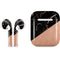 Black and Rose Gold Marble Split Apple AirPods Skin