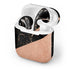 Black and Rose Gold Marble Split Apple AirPods Skin