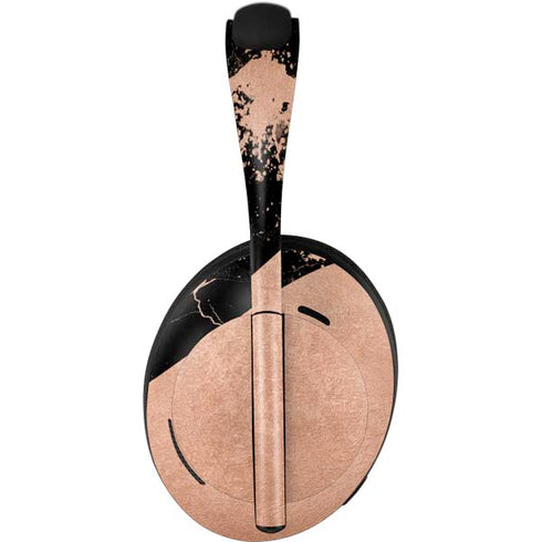 Black and Rose Gold Marble Split Bose Noise Cancelling Headphones 700 Skin