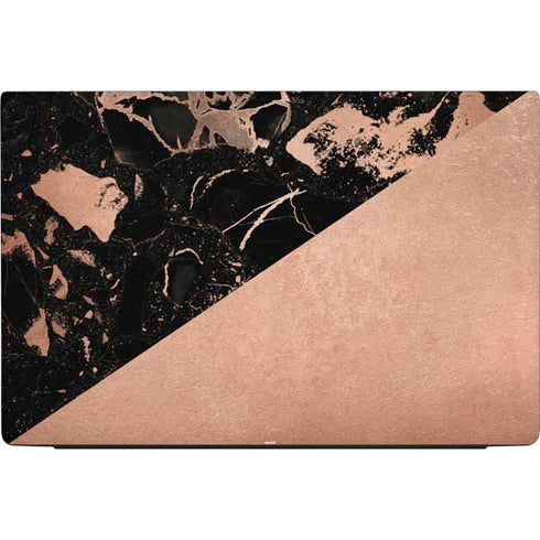 Black and Rose Gold Marble Split Dell Vostro Skin