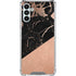 Black and Rose Gold Marble Split Galaxy A13 5G Clear Case