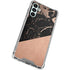 Black and Rose Gold Marble Split Galaxy A13 5G Clear Case