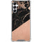 Black and Rose Gold Marble Split Galaxy A15 5G Clear Case