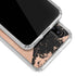 Black and Rose Gold Marble Split Galaxy A20 Clear Case