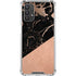 Black and Rose Gold Marble Split Galaxy A32 5G Clear Case