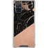 Black and Rose Gold Marble Split Galaxy A71 5G Clear Case