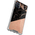 Black and Rose Gold Marble Split Galaxy A71 5G Clear Case
