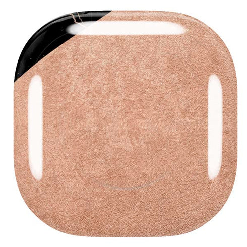 Black and Rose Gold Marble Split Galaxy Buds Live Skin