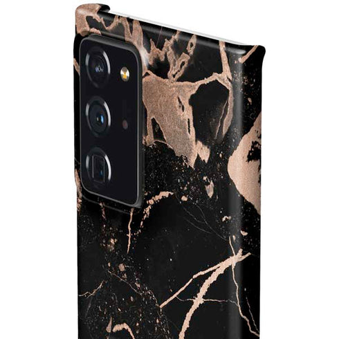 Black and Rose Gold Marble Split Galaxy Note20 Ultra 5G Lite Case