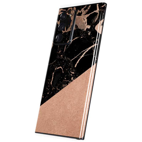Black and Rose Gold Marble Split Galaxy Note20 Ultra 5G Skin