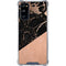 Black and Rose Gold Marble Split Galaxy S20 FE Clear Case