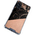 Black and Rose Gold Marble Split Galaxy S20 FE Clear Case
