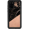 Black and Rose Gold Marble Split Galaxy S20 Plus Waterproof Case