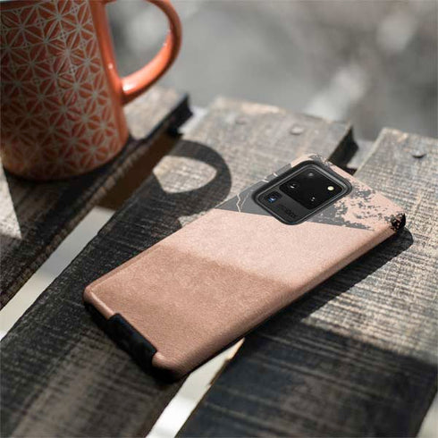 Black and Rose Gold Marble Split Galaxy S20 Ultra 5G Pro Case
