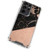 Black and Rose Gold Marble Split Galaxy S21 Ultra 5G Clear Case