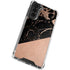 Black and Rose Gold Marble Split Galaxy S22 Plus Clear Case