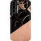 Black and Rose Gold Marble Split Galaxy S22 Plus Pro Case