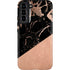 Black and Rose Gold Marble Split Galaxy S22 Plus Pro Case