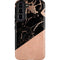Black and Rose Gold Marble Split Galaxy S22 Pro Case