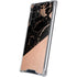 Black and Rose Gold Marble Split Galaxy S22 Ultra Clear Case