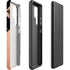 Black and Rose Gold Marble Split Galaxy S22 Ultra Pro Case