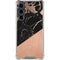 Black and Rose Gold Marble Split Galaxy S23 FE Clear Case