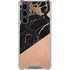 Black and Rose Gold Marble Split Galaxy S23 FE Clear Case