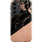 Black and Rose Gold Marble Split Galaxy S23 Plus Pro Case
