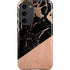 Black and Rose Gold Marble Split Galaxy S23 Plus Pro Case