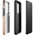 Black and Rose Gold Marble Split Galaxy S23 Plus Pro Case