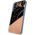 Black and Rose Gold Marble Split Galaxy S24 Clear Case