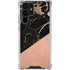 Black and Rose Gold Marble Split Galaxy S24 Ultra Clear Case