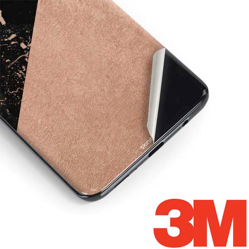 Black and Rose Gold Marble Split Galaxy S9 Plus Skin