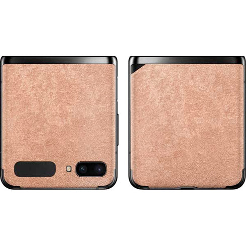 Black and Rose Gold Marble Split Galaxy Z Flip Skin