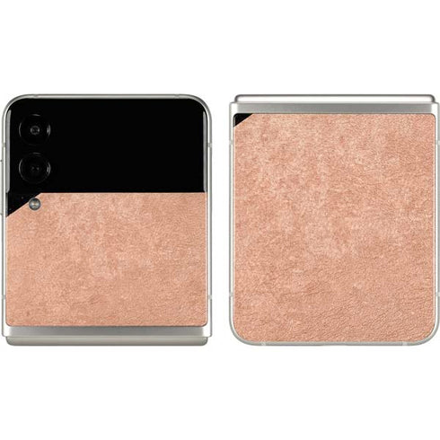 Black and Rose Gold Marble Split Galaxy Z Flip3 5G Skin